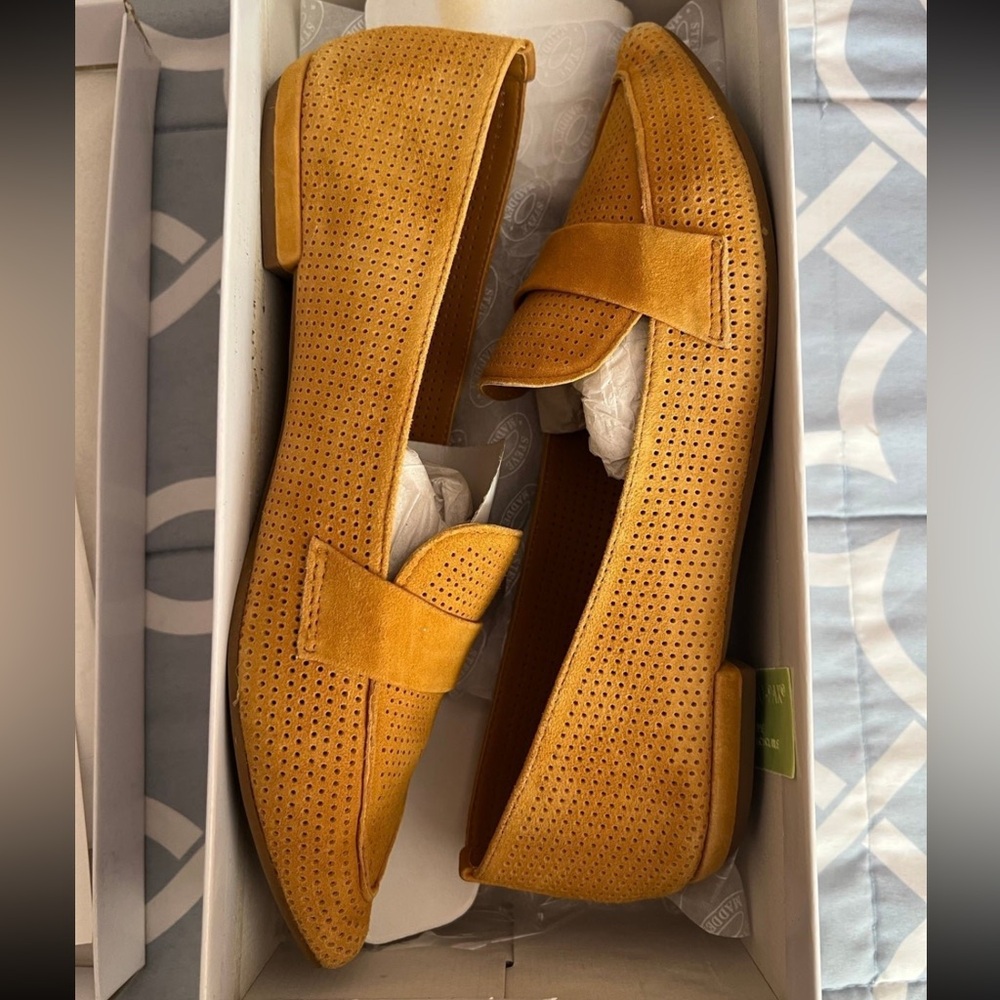 Steve Madden Women's Yellow Perforated Loafers - Picture 3 of 5